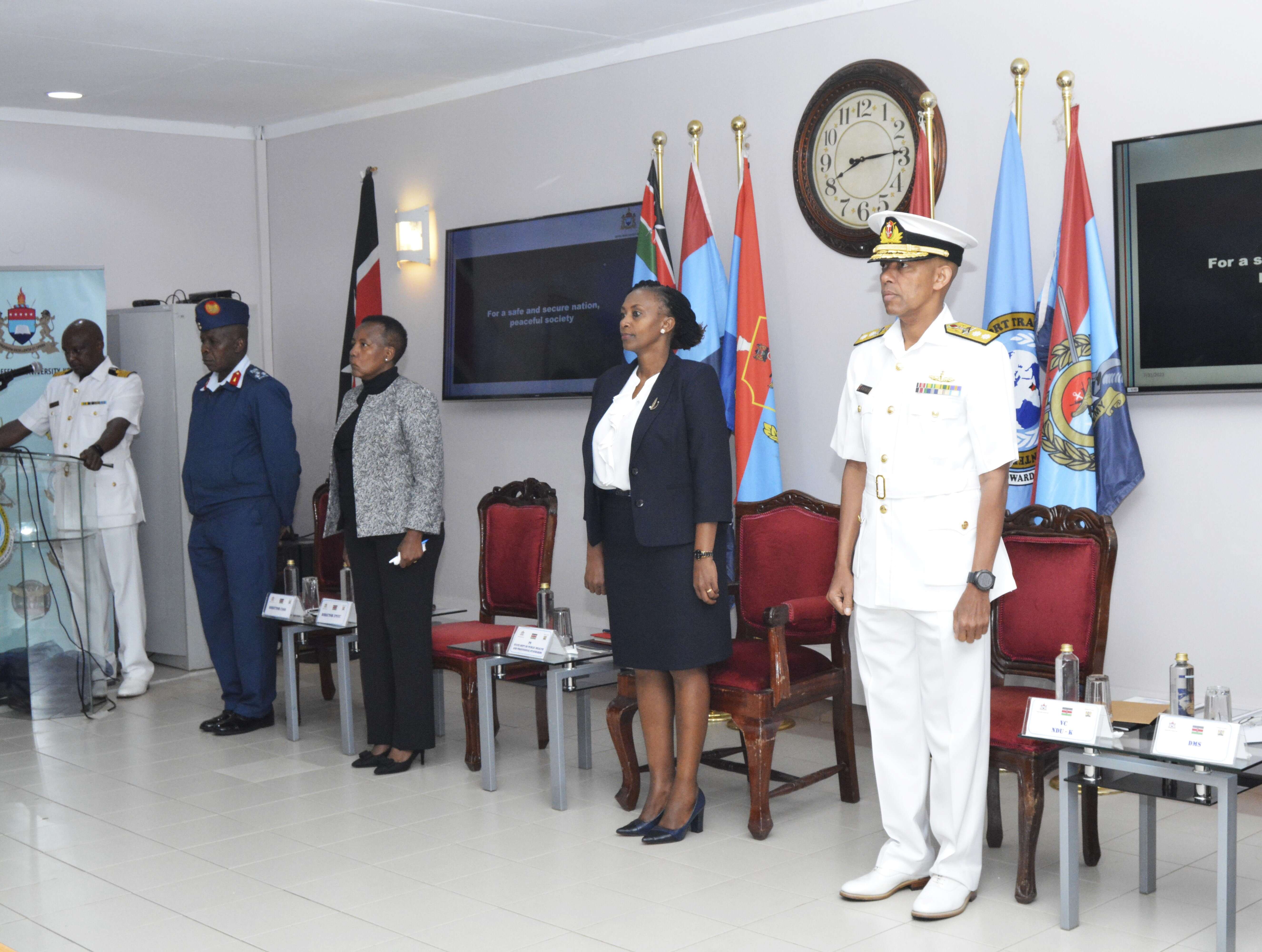 NATIONAL DEFENCE UNIVERSITY-KENYA AND MINISTRY OF HEALTH HOLD COURSE AT IPSTC